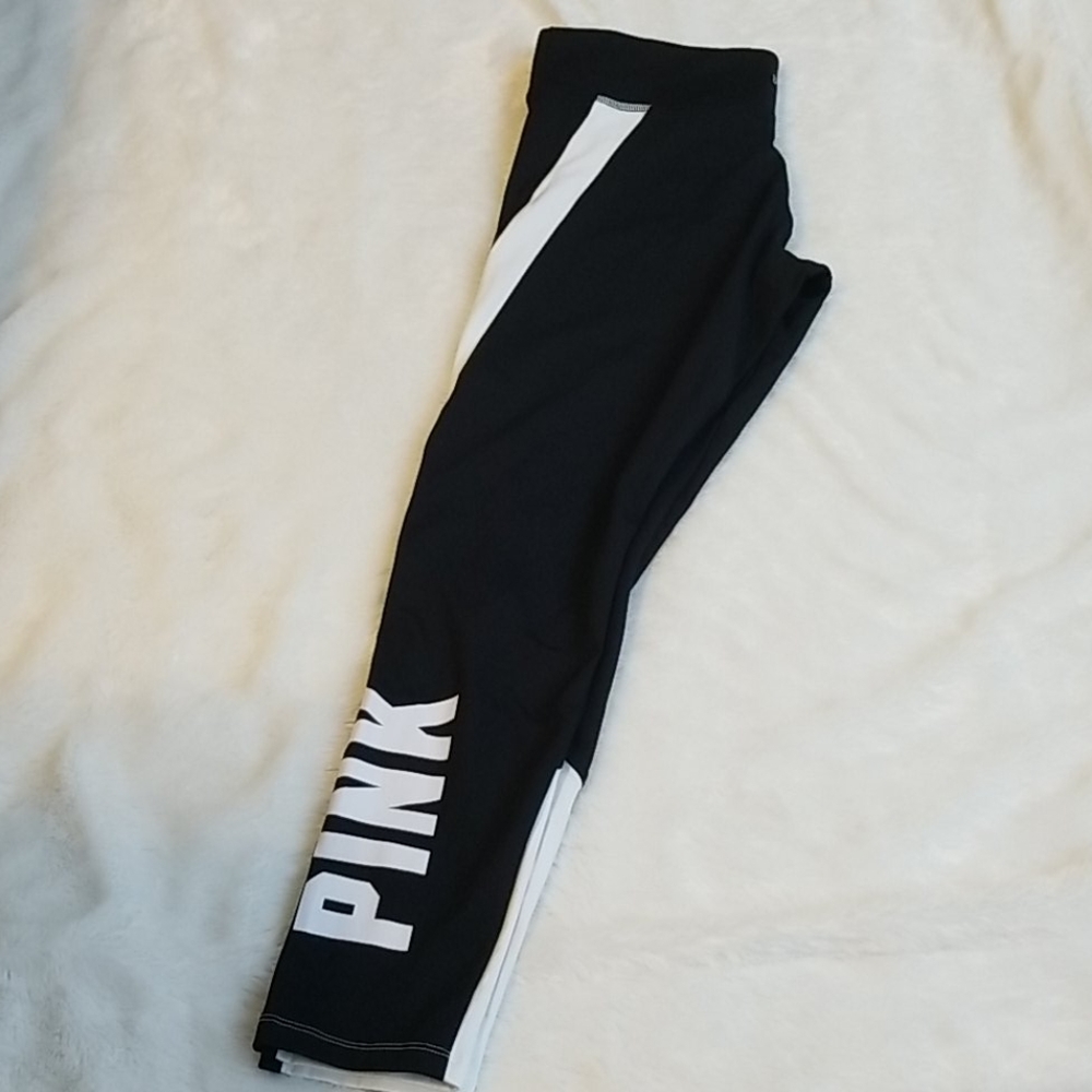 Victoria's Secret PINK black/white cotton legging